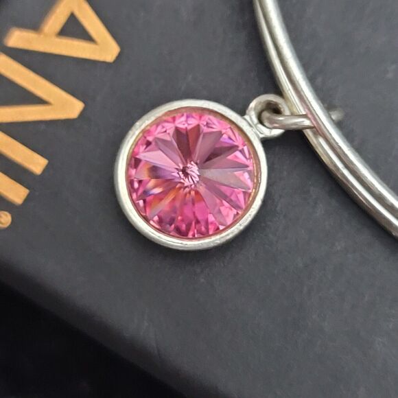 Alex And Ani October Birthstone Silver Expandable Bangle - Picture 4 of 8